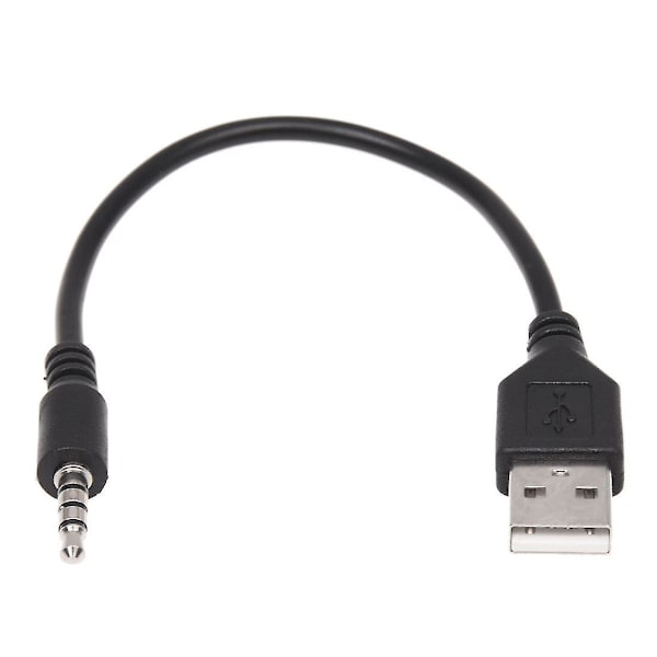 3,5 mm stik Aux lydstik til USB 2.0 han opladerkabel adapterledning kompatibel bil MP3