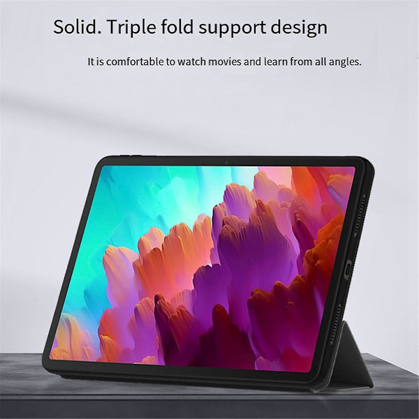 Fodral för Xiaoxin Pad Pro 12,7 tum, 12,7-tums surfplattefodral, tredelat stativfodral, grått