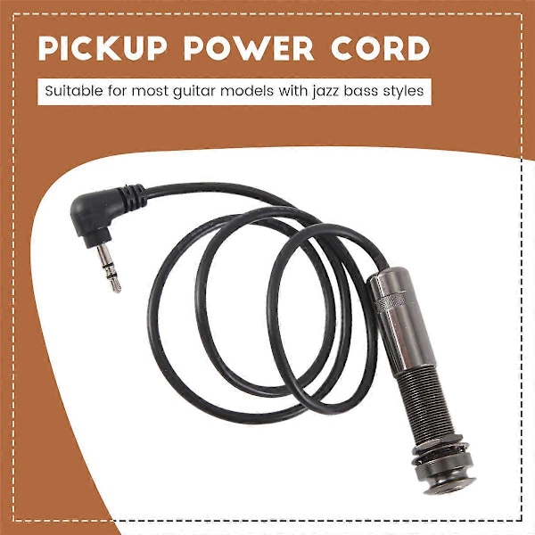 Gitarr Pickup Kabel Piezo Kabel Ändstift Jack Gitarr Adapter Kabel