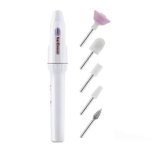 Elektrisk nagelfil - 5x huvuden vit