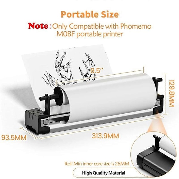 Phomemo M08F -tulostinteline A4-rullapaperille