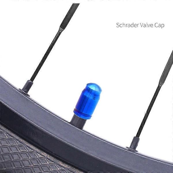 2 st Titanium Cykel Schrader Ventilkapslar Däck Däck Konvertering Gas Dammtäcke Ventil Adapter