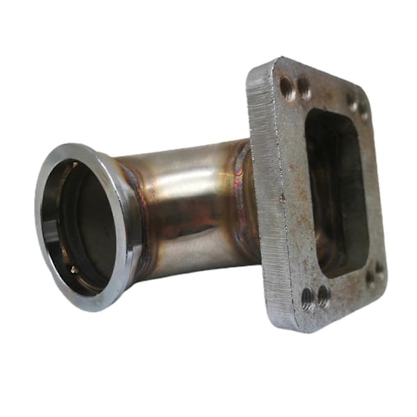 64mm/2,5 tum V-Band 90 Graders Böj Adapter Fläns Kit T3 T4 Turbo Avgaser