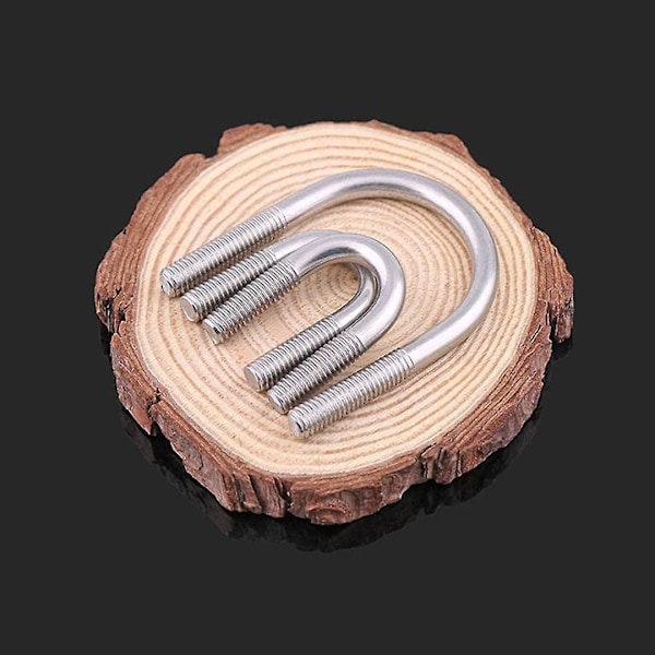 304 Rustfrit Stål U-bolt, U-bolt Med Møtrikker, M6 60mm, 3 stk