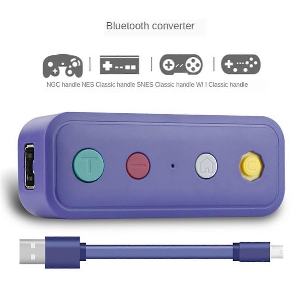 Trådløs Bluetooth-adapterkonverter med USB-kabel til Switch til Game Cube/Classic Edition til Classic