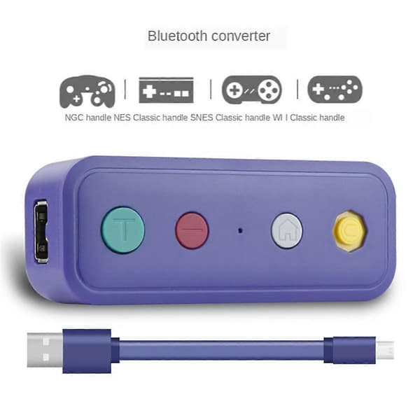 Trådlös Bluetooth-adapterkonverterare med USB-kabel för Switch för Game Cube/Classic Edition för Classic