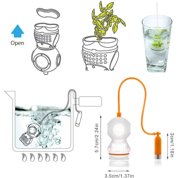 Mousyee teinfuser för lösteeblad, teinfuser för löste, dykform