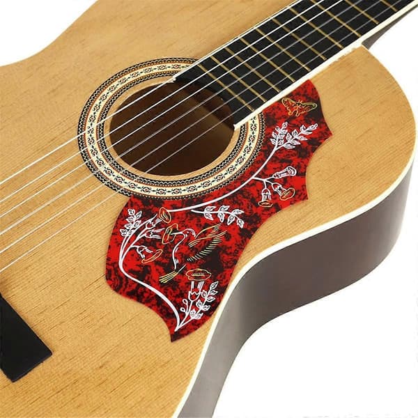 Akustisk Gitarr Scratch Plate Tryckt Universal Folk Gitarr Pickguard Anti-Scratch Plate Orange Färg
