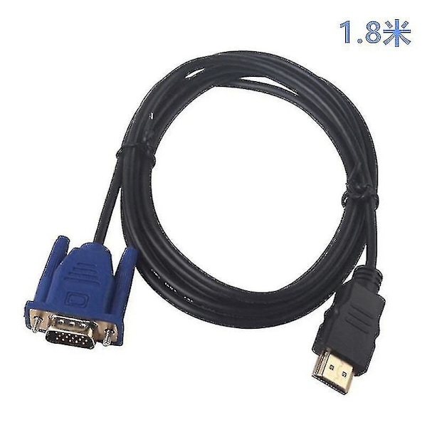 Hdmi till Vga-adapterkabel Vga till Hdmi-adapter Monitor D-sub till Hdmi 15-stiftsadapter Hane till Vga Hane-kontaktkabel Sändare Envägsöverföring