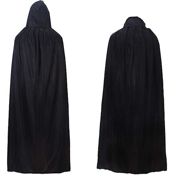 Vampyrkappe med ståkrage og hette, vendbar for Halloween-kostyme, temafest, cosplay