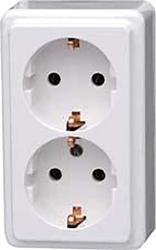Earthed double socket surface mounted - Standard program 16A 250V