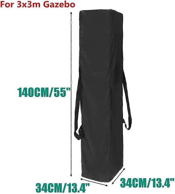 Teltpose 140 cm Stangpose Oppbevaring med To Bærestropper 140x34x34 cm