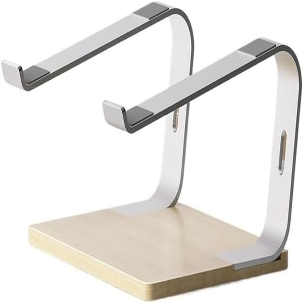 Egnet for bærbar PC-stativ Ergonomisk laptopstativ i aluminium med trefot Laptoptilbehør (sølv)