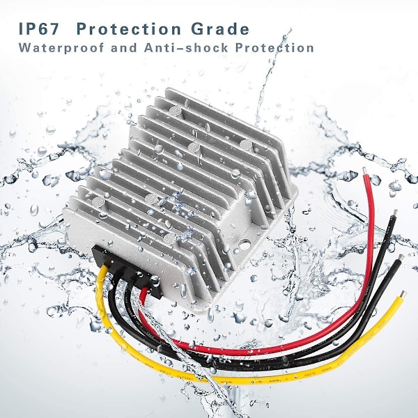 DC 24V till 48V 5A 240W Regulator Power Converter Vattentät Modul Transformator Lämplig för Golfbil
