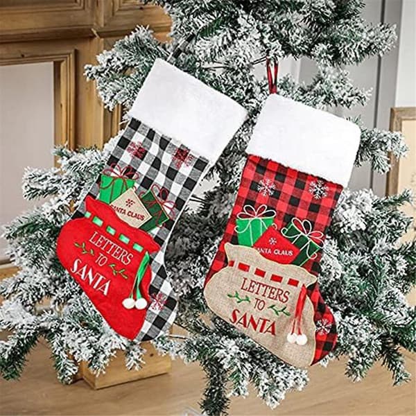 Julestrømper - Julestrømper Pejs Hængende Strømper Jule Strømper Juletræ