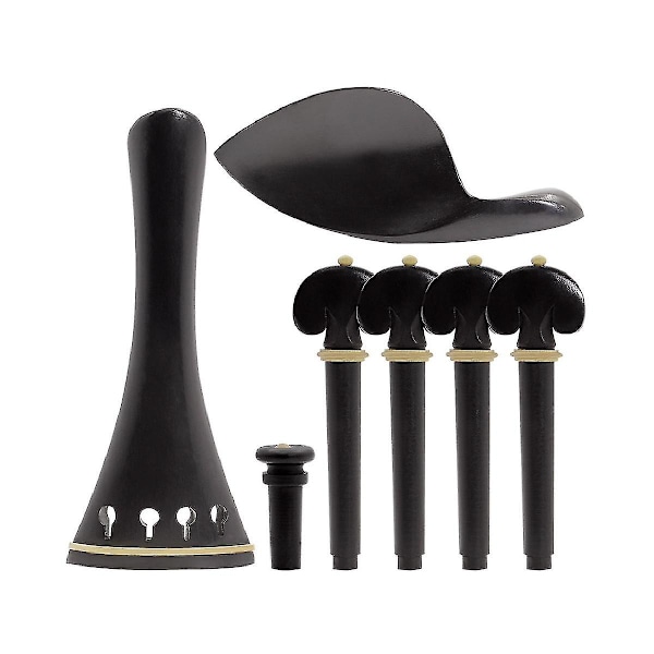 Trä Violin Stämskruvar Hakstöd Violin Hakstöd Ändpinne Stämapparat Stall Set 4/4 Violindelar