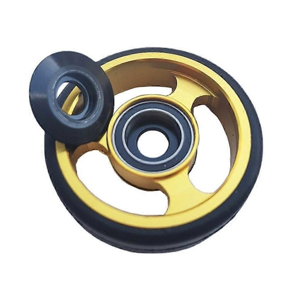 Sykkel Easywheel Aluminiumlegering for Skjerm Rulle Hjul Enkel Installering Doble Hjul Svart
