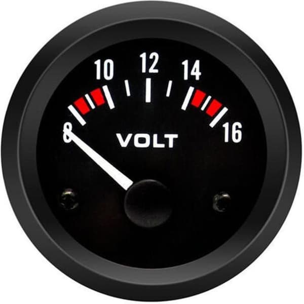 Voltmeter Voltmåler BX100007 52mm/2in Voltmåler (8-16V) bilvoltmåler + universell 12v voltmåler