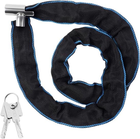 Combination Lock for Bicycle - Compact Anti-Theft Cable with 3-Digit Code - Retractable Cable for Scooter - Universal Silver Anti-Theft Device.