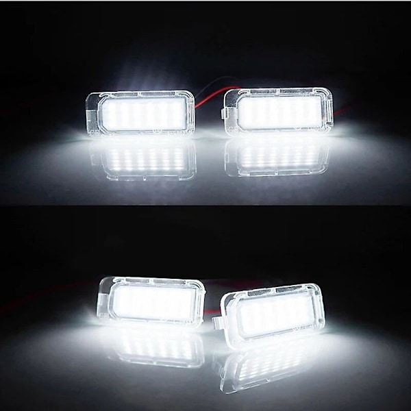 2 st Canbus LED-nummerplåtsbelysning för Ford Focus 5d Fiesta Mondeo Mk4 C-max Mk2 S-max Kuga Galaxy 6000k Vit Autolampa