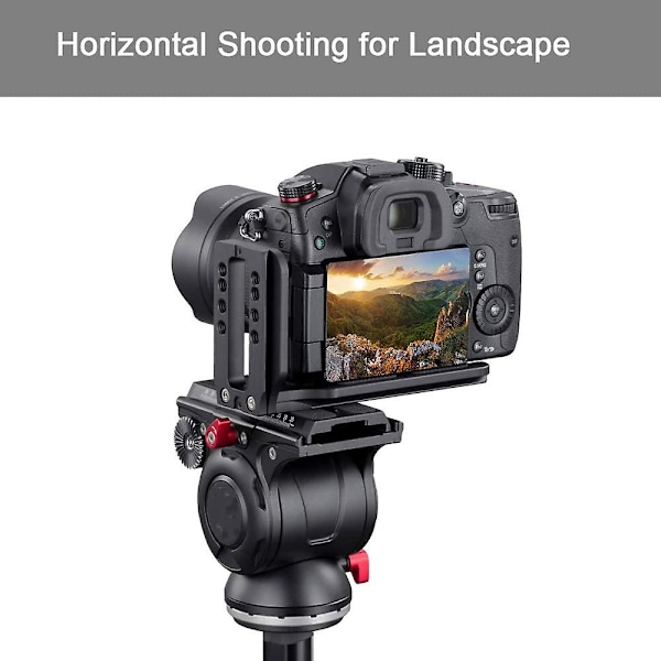 DSLR-kameran L-kiinnike pysty- ja vaakasuuntaiseen vaihtoon, jalustan pikakiinnityslevy