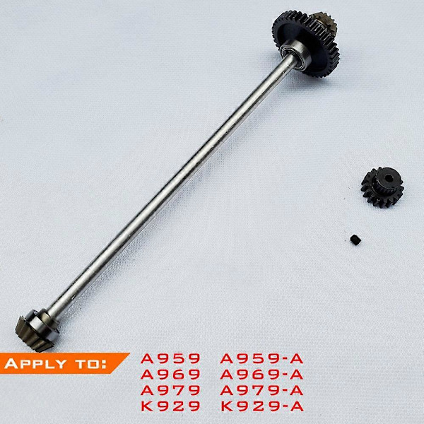 Centralaxel i metall med 17T motorväxelset för Wltoys A959 A969 A979 K929 1/18 RC C