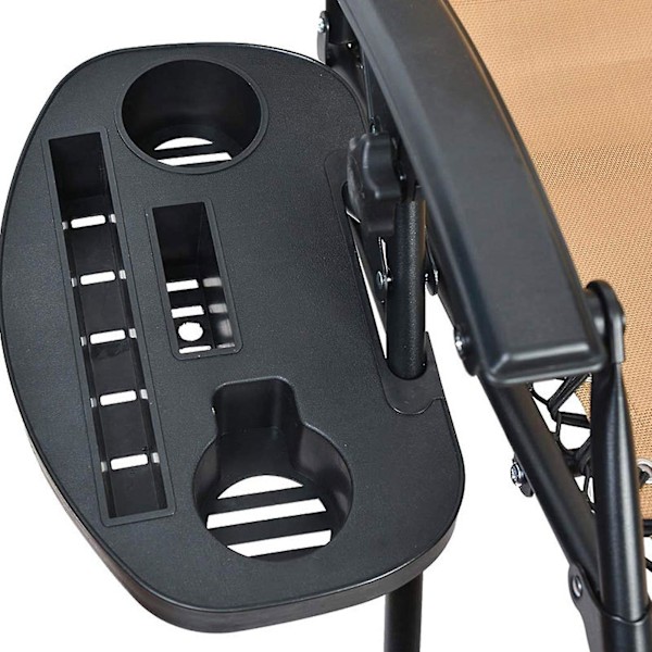 Fällbar Reclining Stol Clip-On Sidodryck Kopps Hållare Utomhus Lounger Bricka