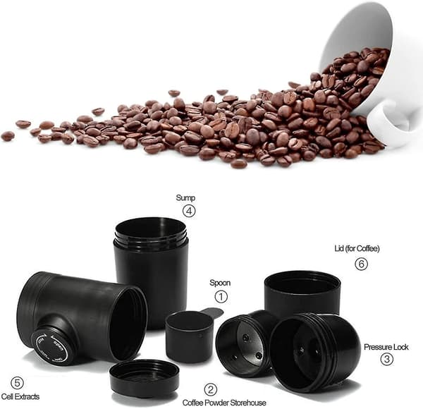 Bärbar Kaffeemaskin Multifunktionell Kaffeemaskin För Camping Utomhusresor (3-h)