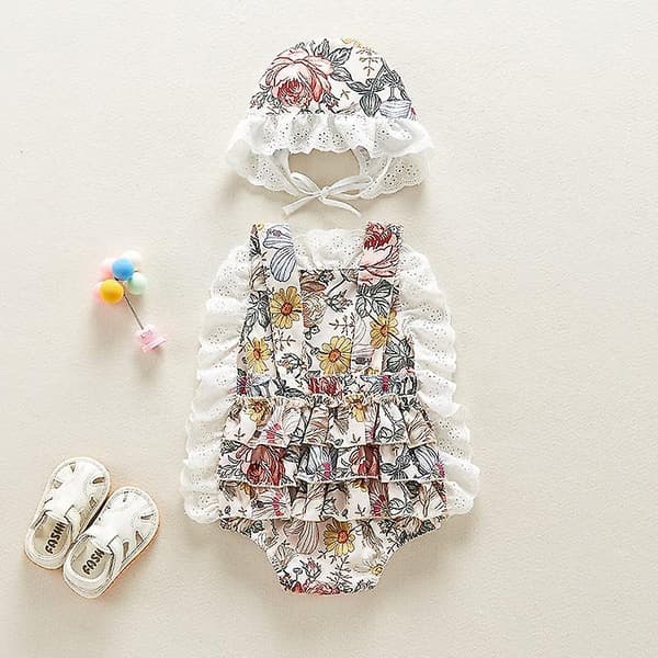 Nyfödd flicka kläder sommar baby flicka romper