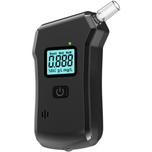 Elektronisk alkometer med blå digital LCD-skærm, bærbart alkometer til hjem og fester, professionelt alkometer