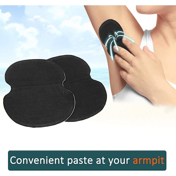 60 Stycken Armhåla Svett Pads Underarm Svett Pads Non-Woven Tyg Klänning Kläder Underarm Svett Pads, Osynliga, för Kvinnor och Män, Svart