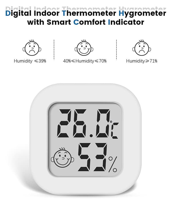 Mini digital hygrometer termometer med hög precision, temperaturmätare och hygrometer