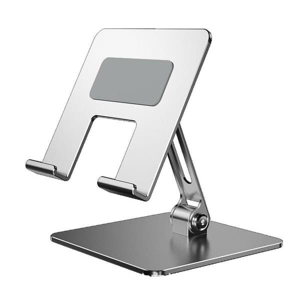 Tabletstativ, tabletholder, foldbart skrivebordsstativ i metal til mobiltelefoner, velegnet til iPad-understøttelse