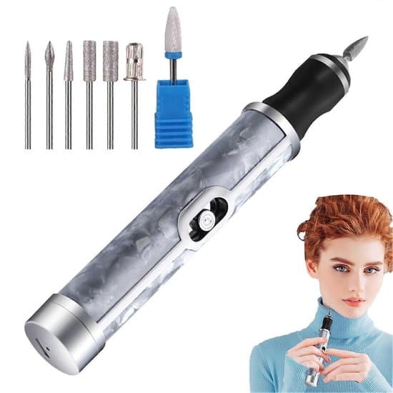 Electric Nail File for Thick Toenails, Rechargeable Nail File Set, 4 Speed Settings.