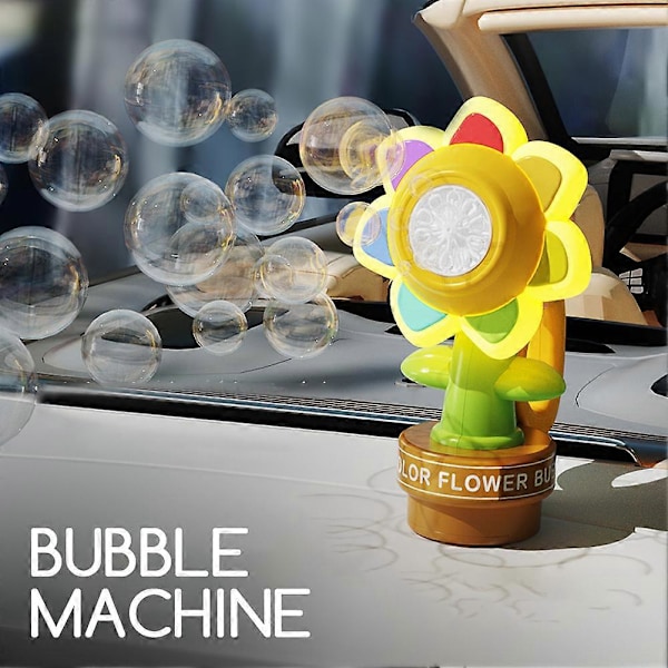 Solros Bubbelmaskin Dansande Solros Bubbelmaskin för Bil med 10 Påfyllningslösningar