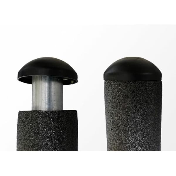 Sett med 8 svarte 25 mm stanghetter til trampoline