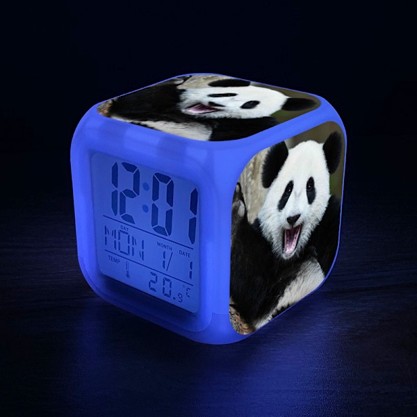 LED Väckarklocka, Barnsäng Väckarklocka, Fyrkantig, Belyst LCD-display stil 1 2025:e