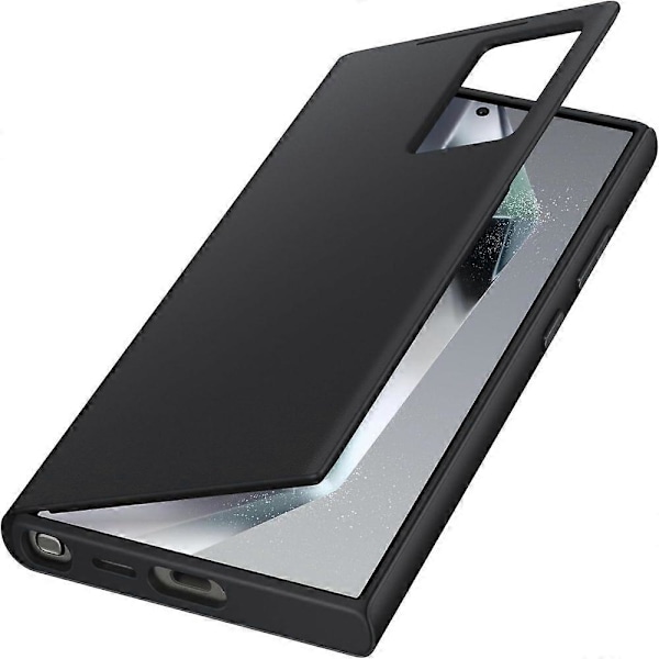 S22 Ultra S-View Plånboksfodral, Skyddande skal med smart liten skärmvisning, Fingertryckskontroll, Slimmad design, Kortficka 2025:e