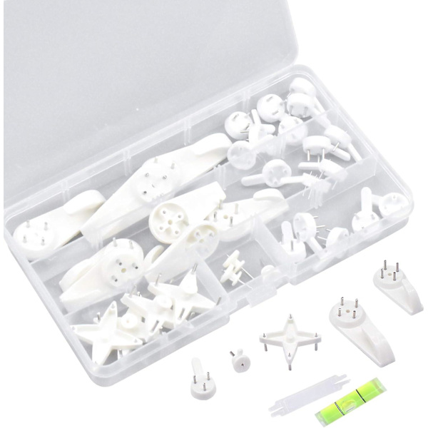 39-pack med icke-märkande väggstödshkrokar, tavlor väggkrokar, tavlor krokar, tavlor krokar