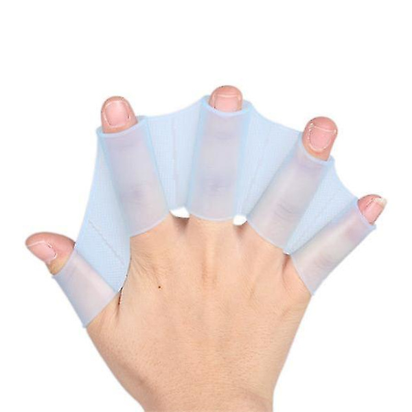 Simhandske med simhud - Grodhandske (3 par - blå - S)