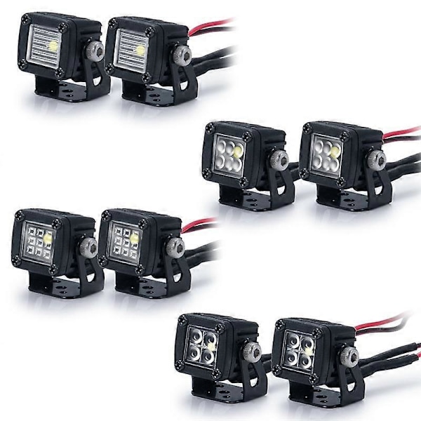 LED-lampor Ljusa Strålkastare för 1/10 RC Crawler Bil TRX4 Axial SCX10 90046 Wraith RR10 VS4-10 Redcat Gen8,A