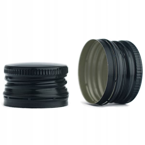 100x Kapsler til 28mm SORTE kapsler 28x18mm