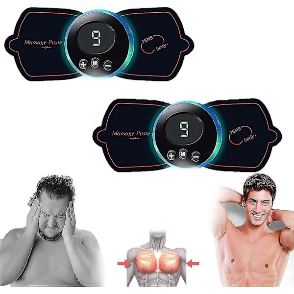 2 st Ems Gynecomastia Reductionsmassage, Bärbar Elektrisk Ems Nackmassager, Cervikal Massage För Smärtlindring