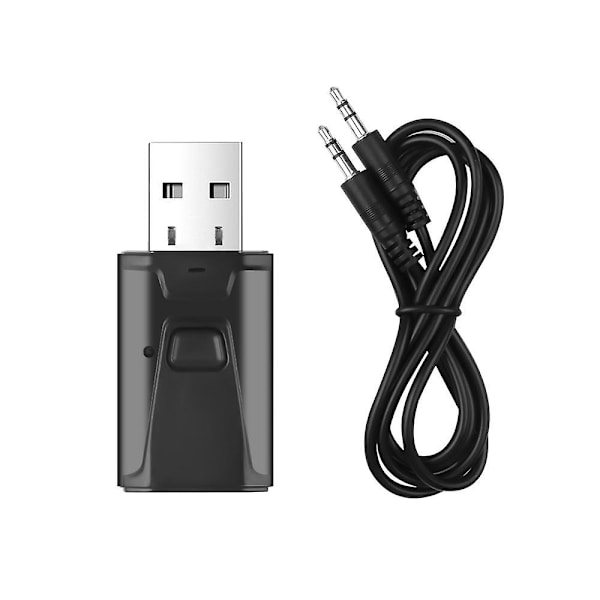 2-i-1 Bluetooth 5.0 Ljudsändare/Mottagare Mini Stereo Musik Ljudmottagare AUX RCA USB 3.5mm Jack För TV PC Bil Kit Handsfree Trådlös Adapter