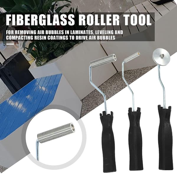3-pack Fiberglasvalsset, bubbelpaddverktyg, lamineringsvalsset för form