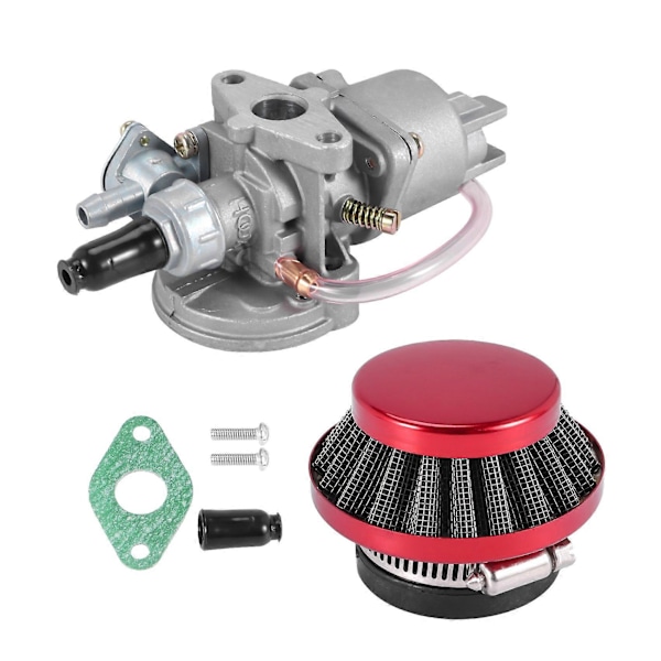 Kaasutin Carby + Punainen Ilmansuodatin + Pinnoite 2-tahti 47Cc 49Cc Moottorin Osia Mini Moto Lapset Atv Qu