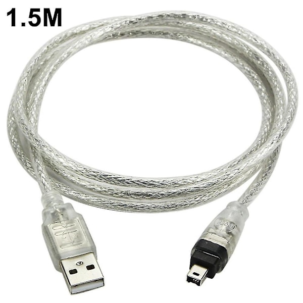 USB-kabel hann til Firewire-plugg til Mini 4-pinners Firewire-adapter