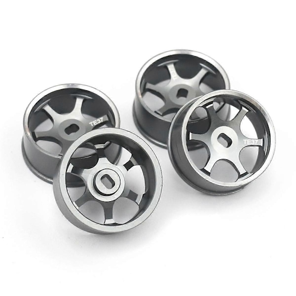 4 stk RC Bil Drift Dæk Metal Hjul Nav til 1/28 MINI-Z MINI-Q GLA IW04 RC Bil Opgraderingsdele