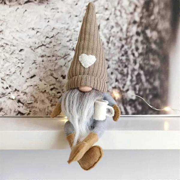 2 kpl Tonttuja Plussi Pehmeä Baari Koriste, Käsintehty Ruotsalainen Tomte Tonttu Lahjat Kotiin Keittiö Kahvi Asema Pöytä Hylly Koriste