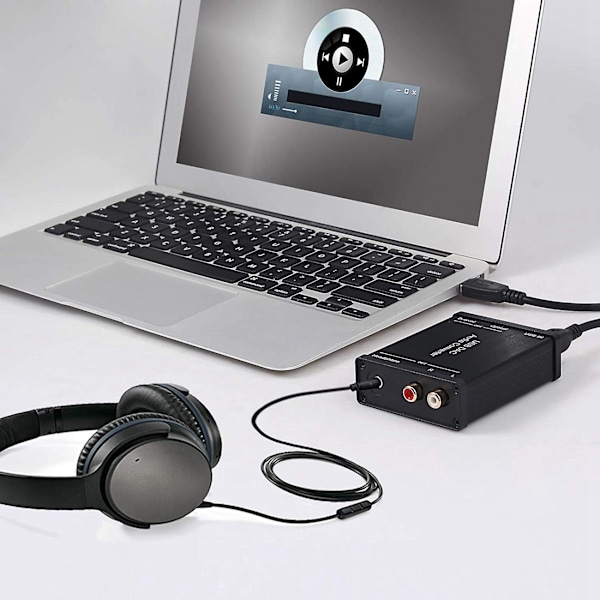USB-SPDIF-koaksiaalinen RCA- ja 3,5 mm kuulokeliitäntämuunnin USB DAC Optinen ääniadapteri USB DAC PCM